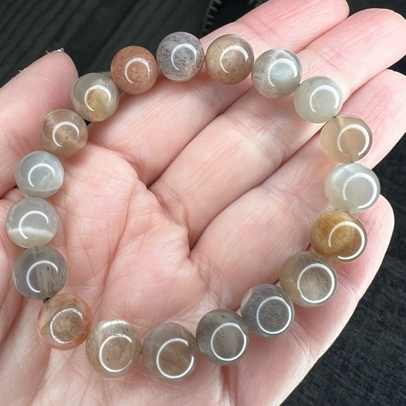 10mm Moonstone Sunstone mix Bracelet ✨ - Picture 2 of 7